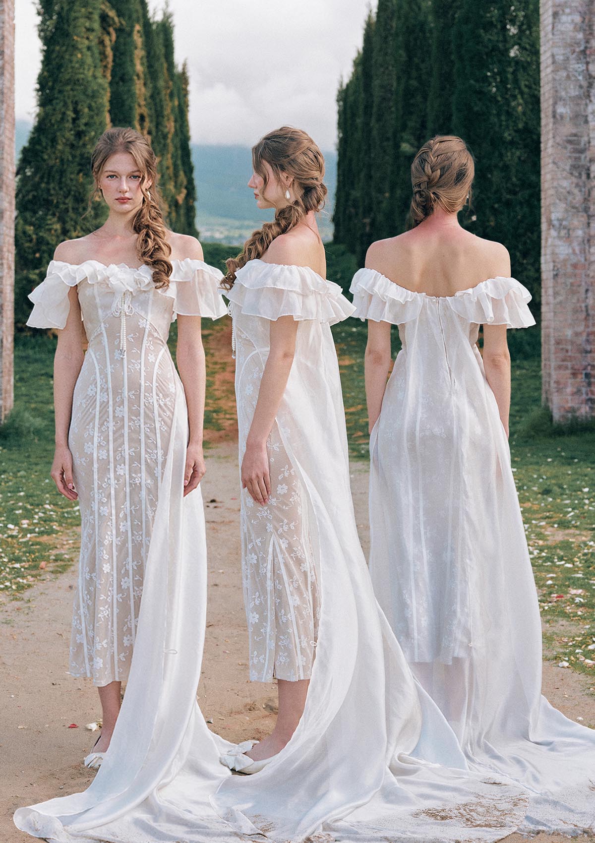Front, Side and Back View of Lacemade 
