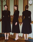Rose Cape Dress - Raven