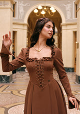 Classic Black Coffee Corset Dress