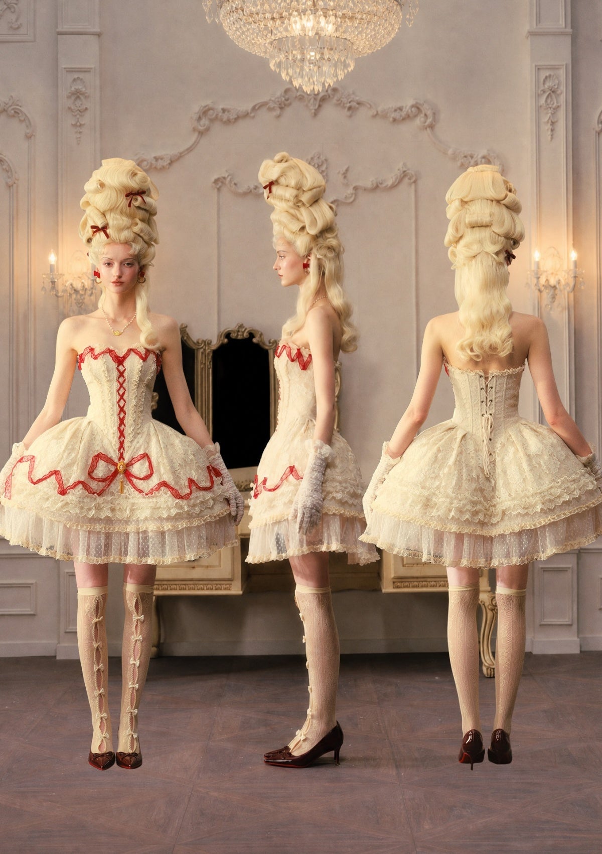 Poem of Bygone Days Puffy Mini Dress