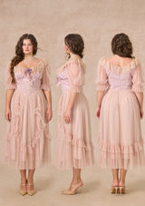 Curve&Plus Violet Mandarin Duck Princess Dress