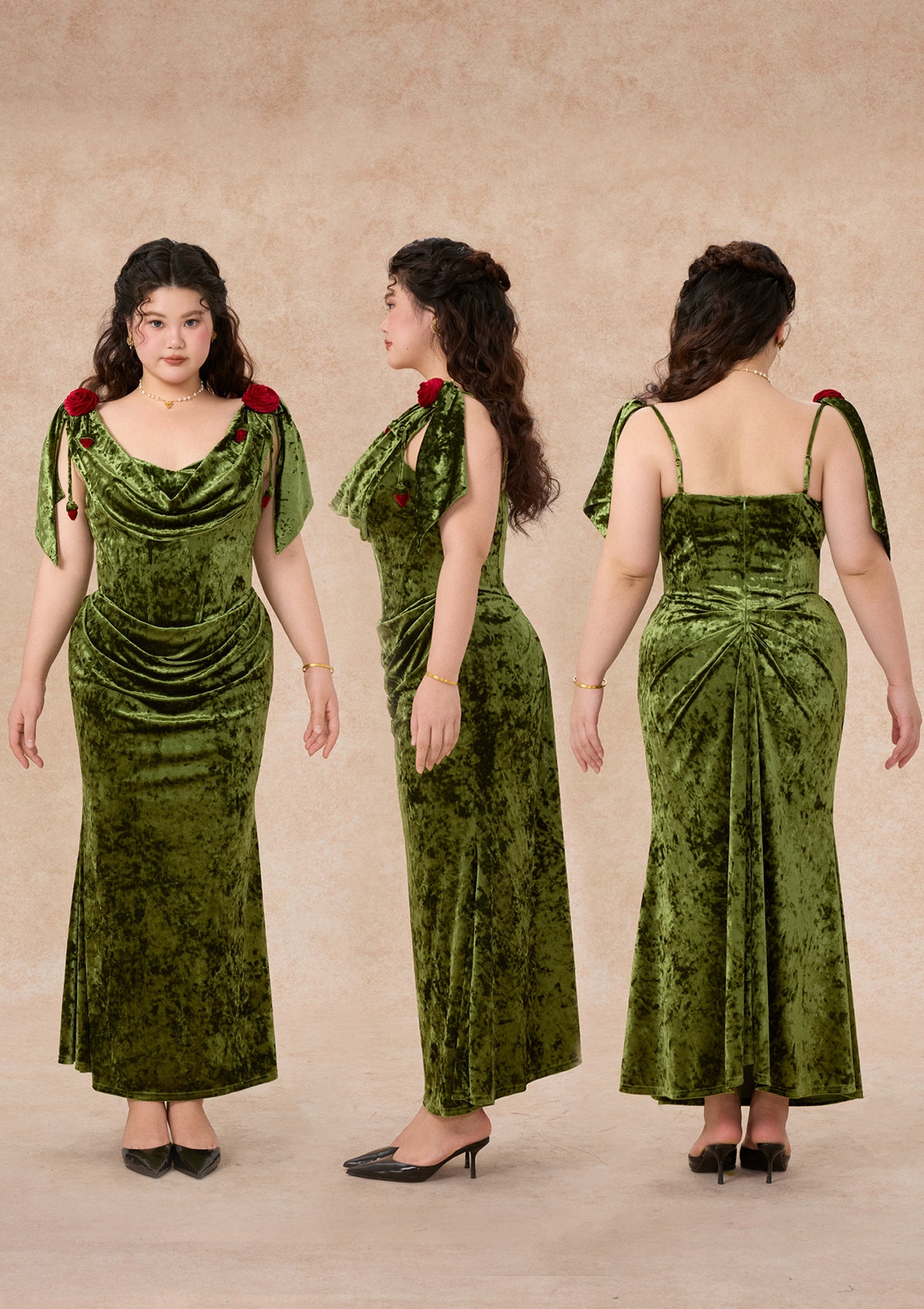 Curve & Plus Greenwood Rose Metamorphosis Dress