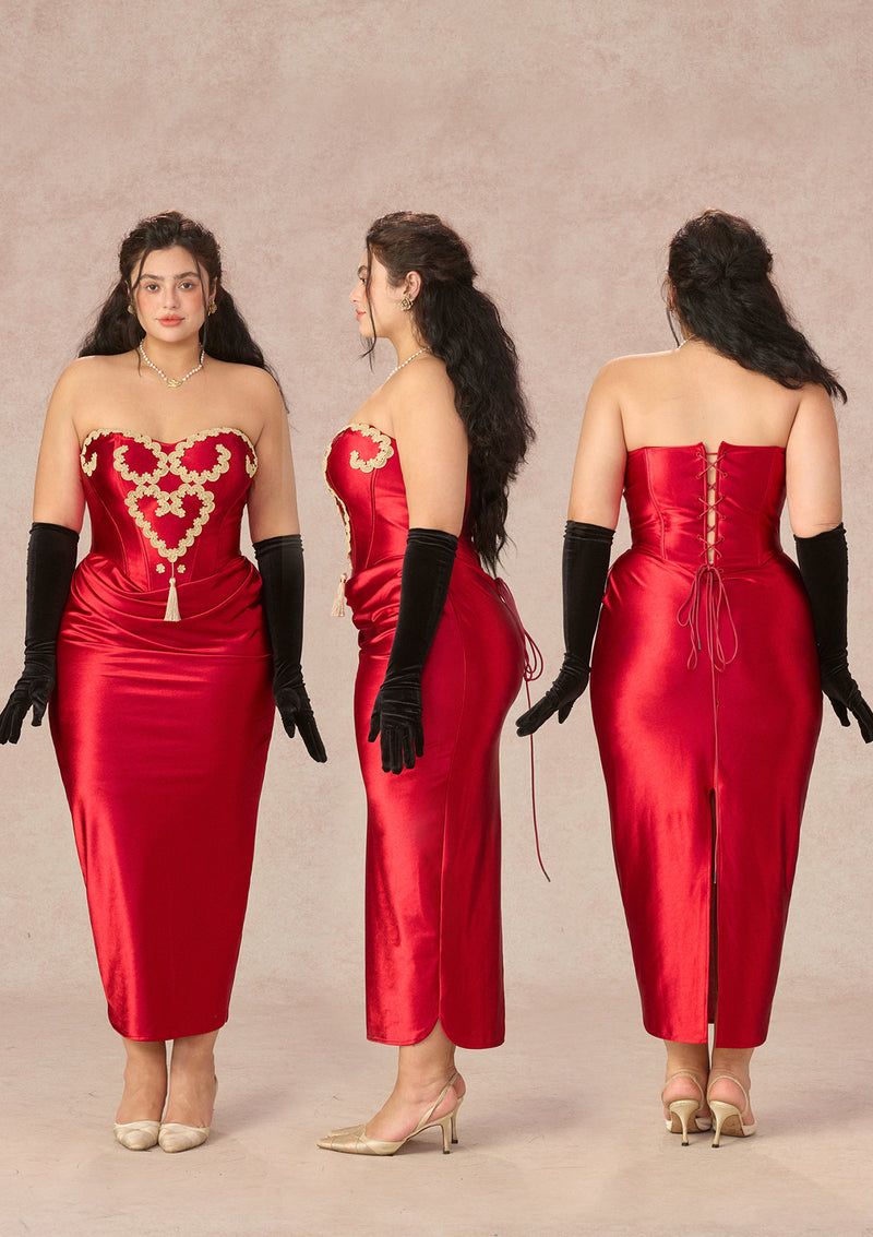 Curve&Plus Queen Heart Corset Dress Pre-order / 0XL