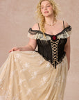 Curve&Plus Midnight Crimson Rose Corset Dress