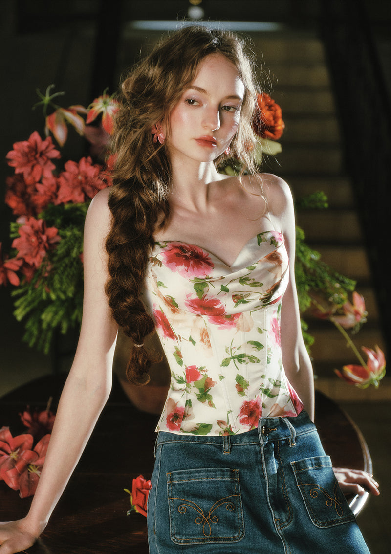 POPPY ポピー CORSET VOLUME SKIRT M Corn Poppy Corset