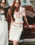 Red Navy Skirt