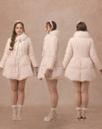 Curve&Plus Powder Snow Rose Puffy Down Jacket  (pink)