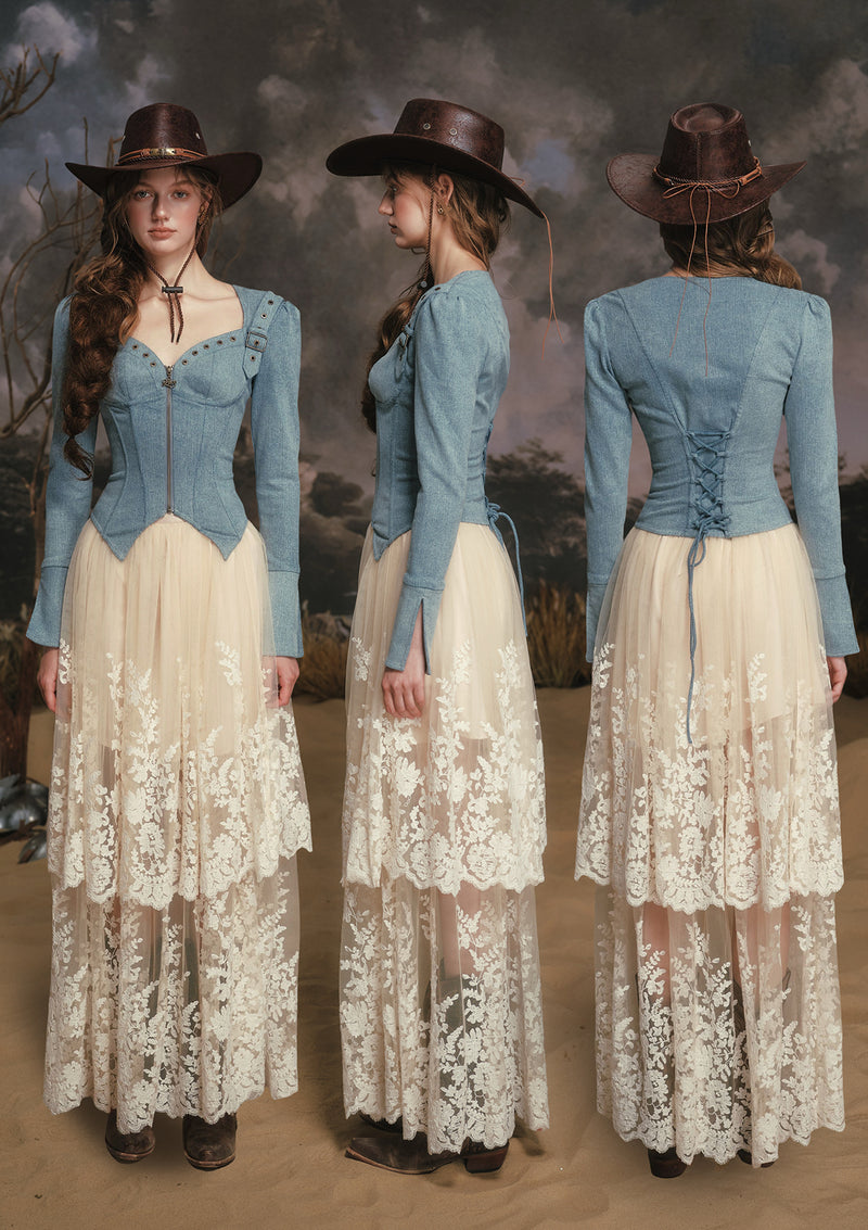Denim Knight Corset