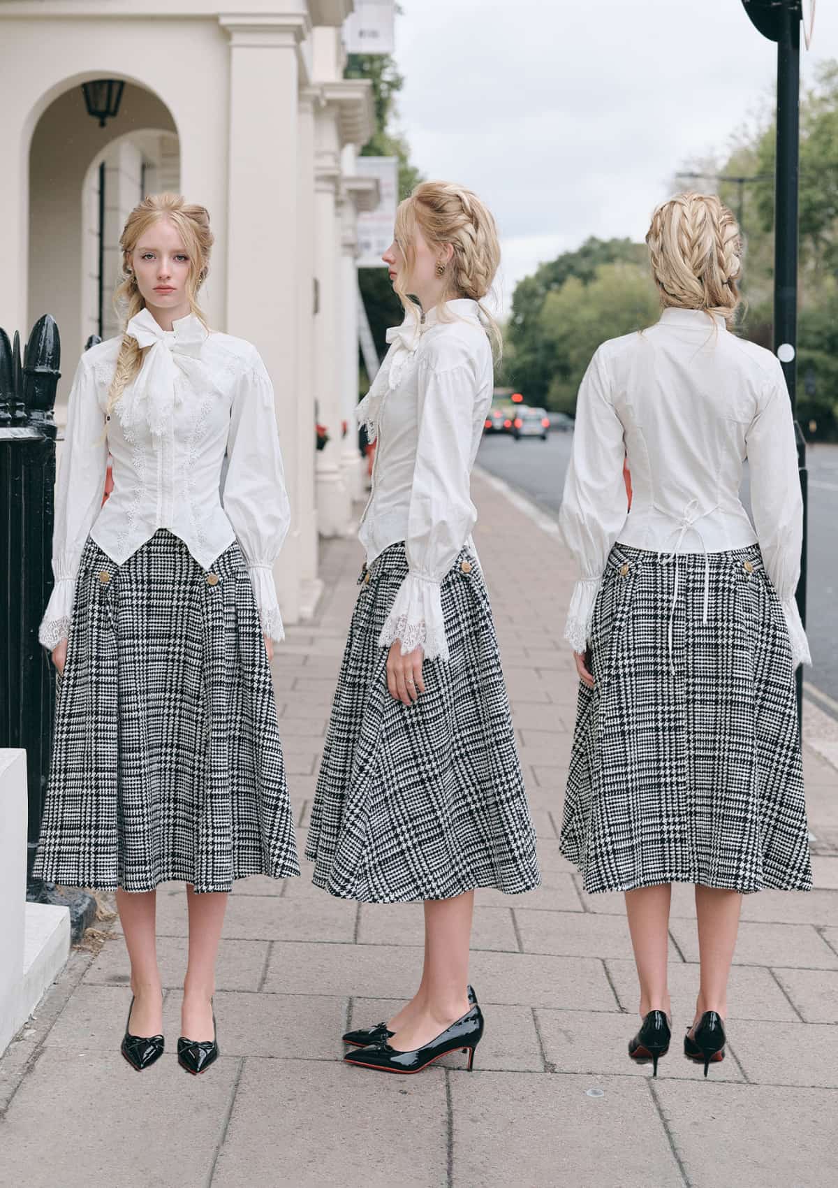 Lundenwic Plaid Tale A-Line Blouse