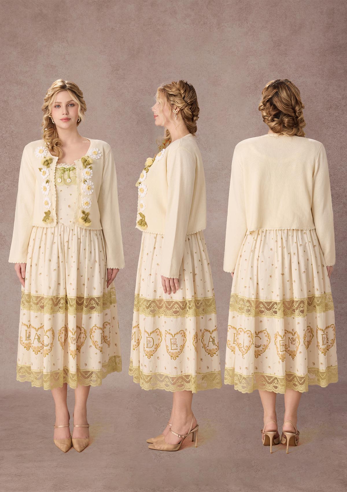 Curve&amp;Plus Daisy Manor Cardigan