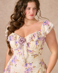 Curve&Plus Purple Iris Swayed by Wind Dress