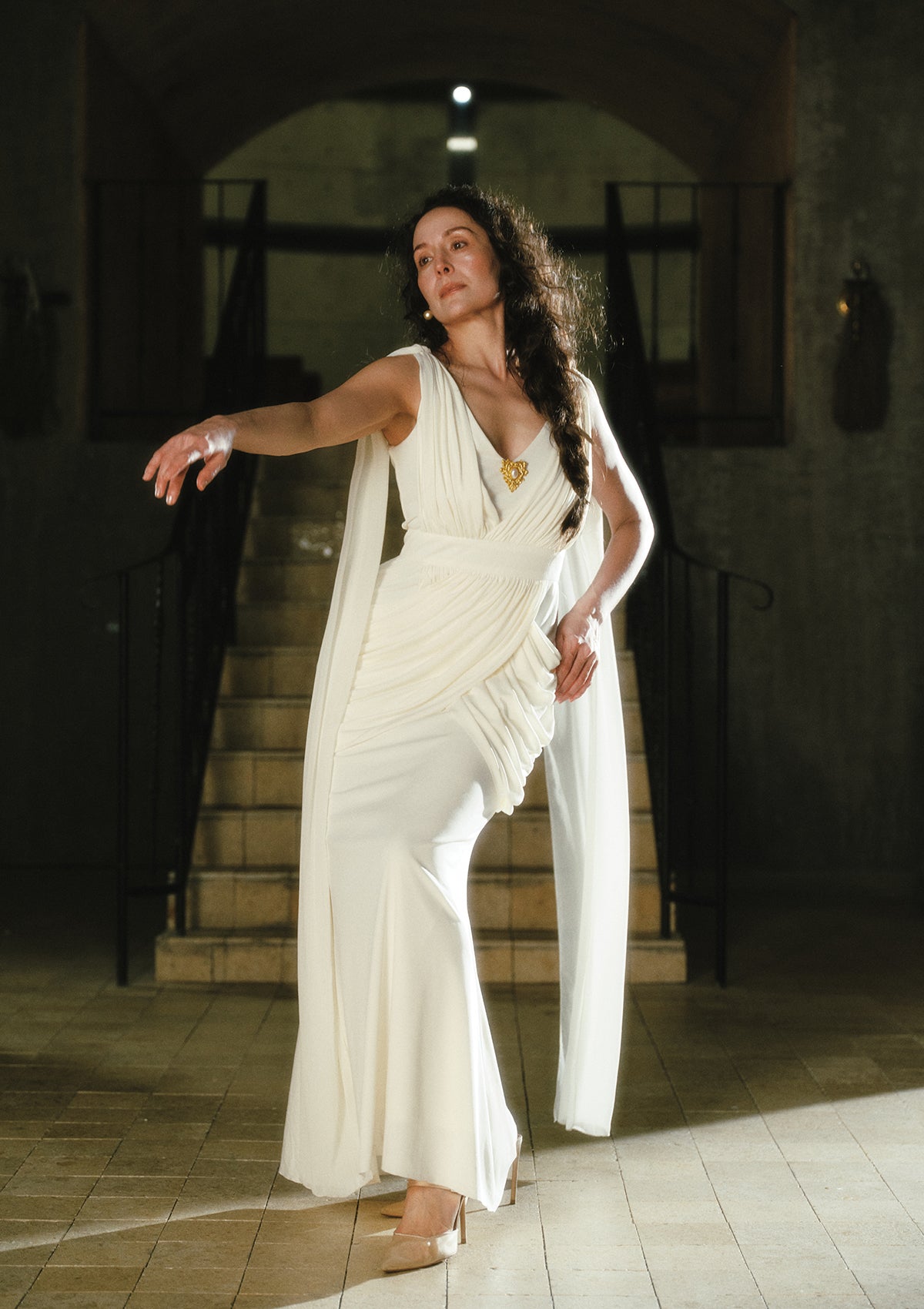 Athenian White Goddess Dress L / In-stock Athenian White Goddess Dress L / In-stock