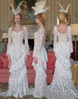 (Long-length)White Feather Looking-Glass Gown