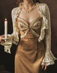 Candlelight Golden Butterfly Dress