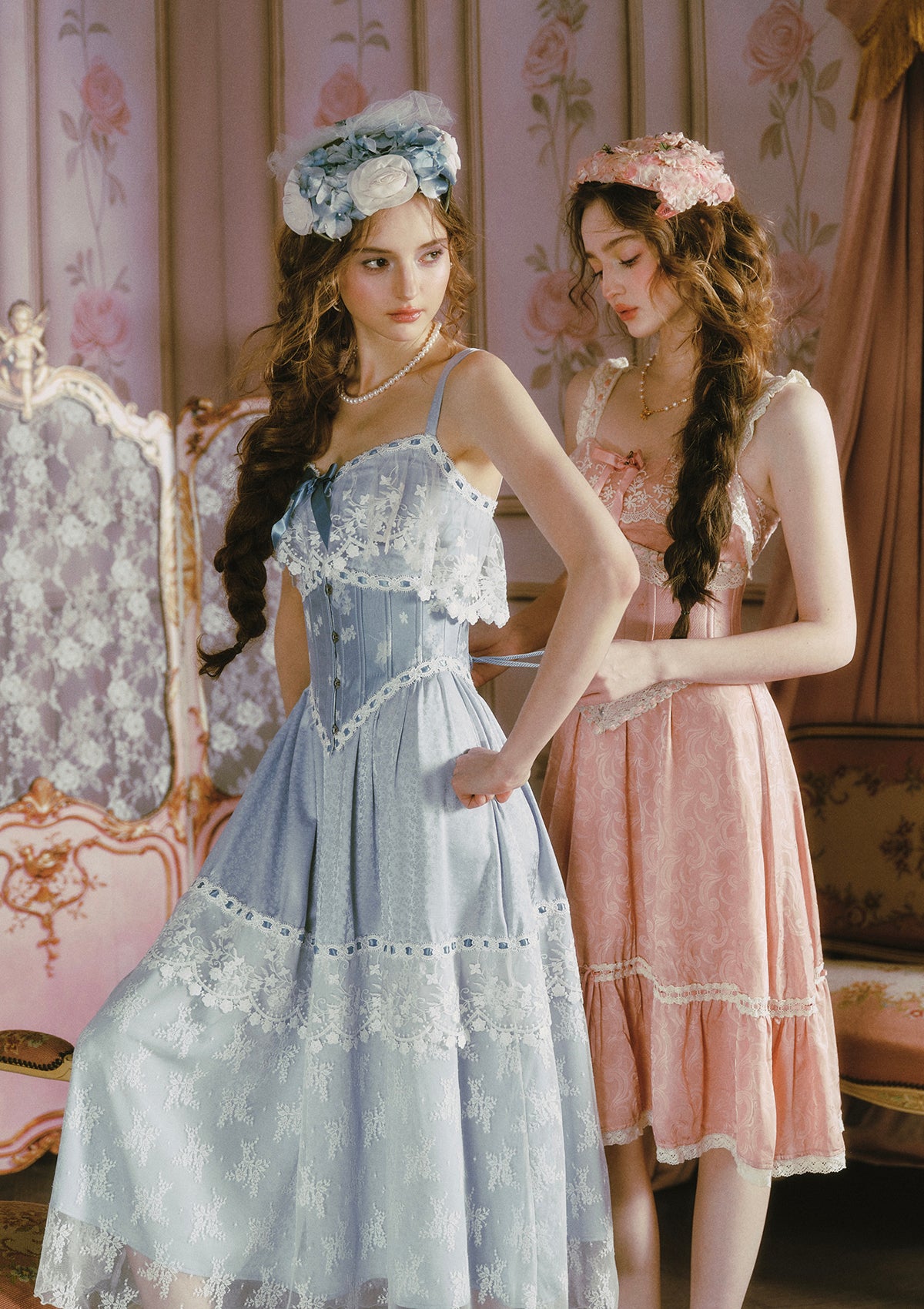 Ice Jade Flower Corset (underbust)