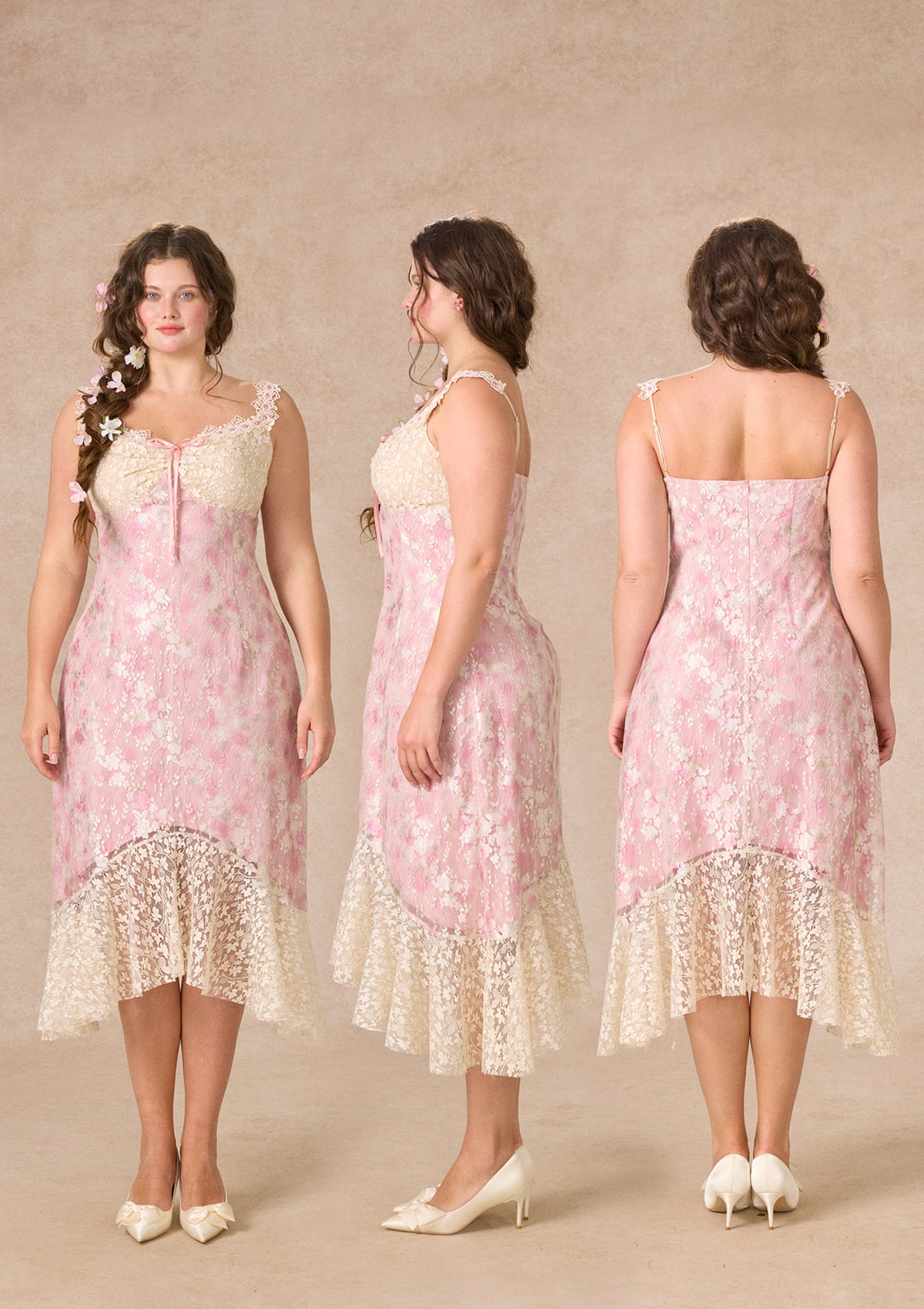 Curve&Plus Floral Vine Fairy Shoes Dress