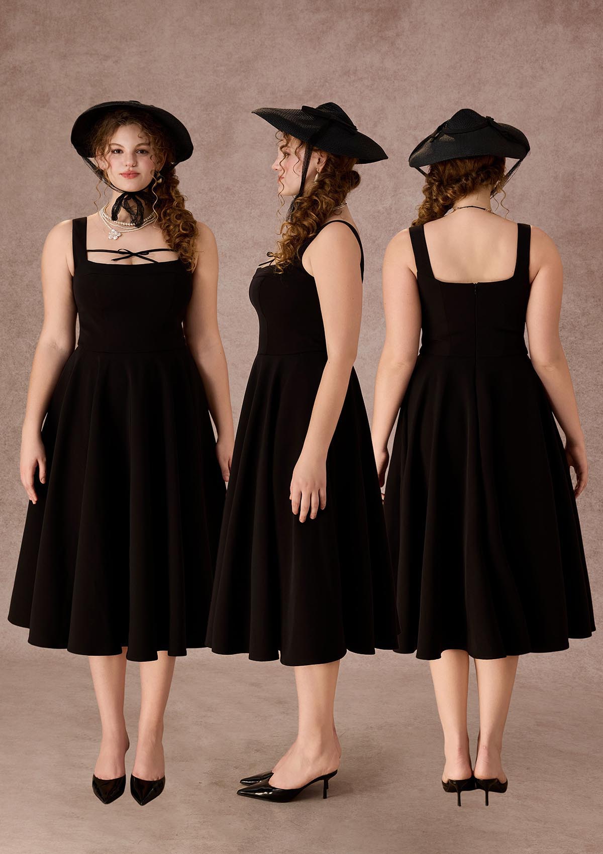 Curve&Plus Beyond Campus Black Dress(Long)