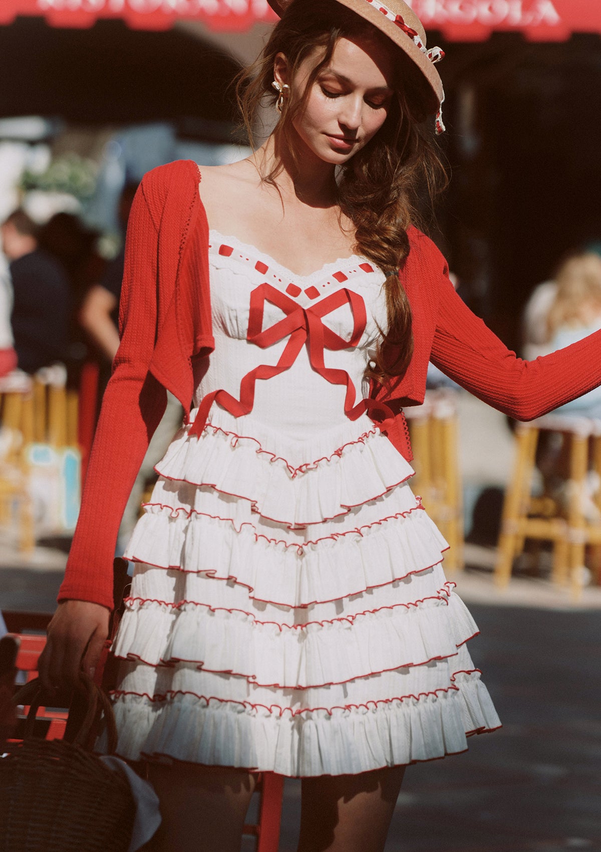 Red Ribbon Cake Dress
