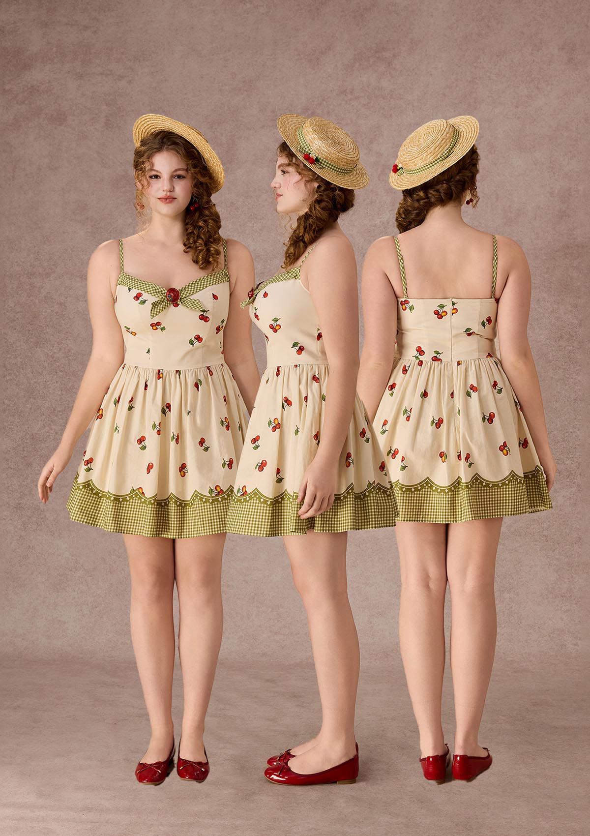 Curve&Plus Wild Cherry Dress（Short）