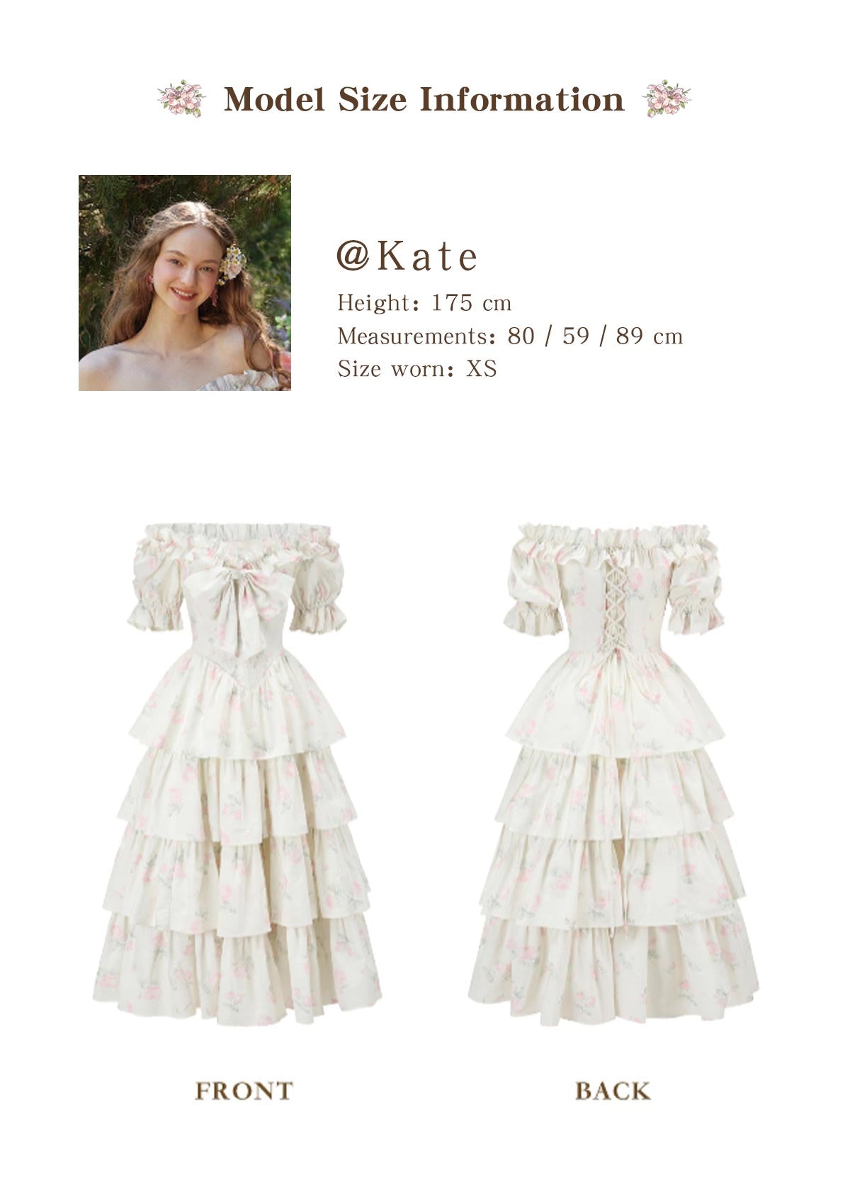 Lacemade "Bloom in Coral Island" Dress - Front and Back View