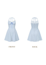 Blue Gingham Sweetheart Dress