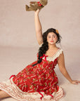 Curve&Plus Teddy Tomato Sauce Dress