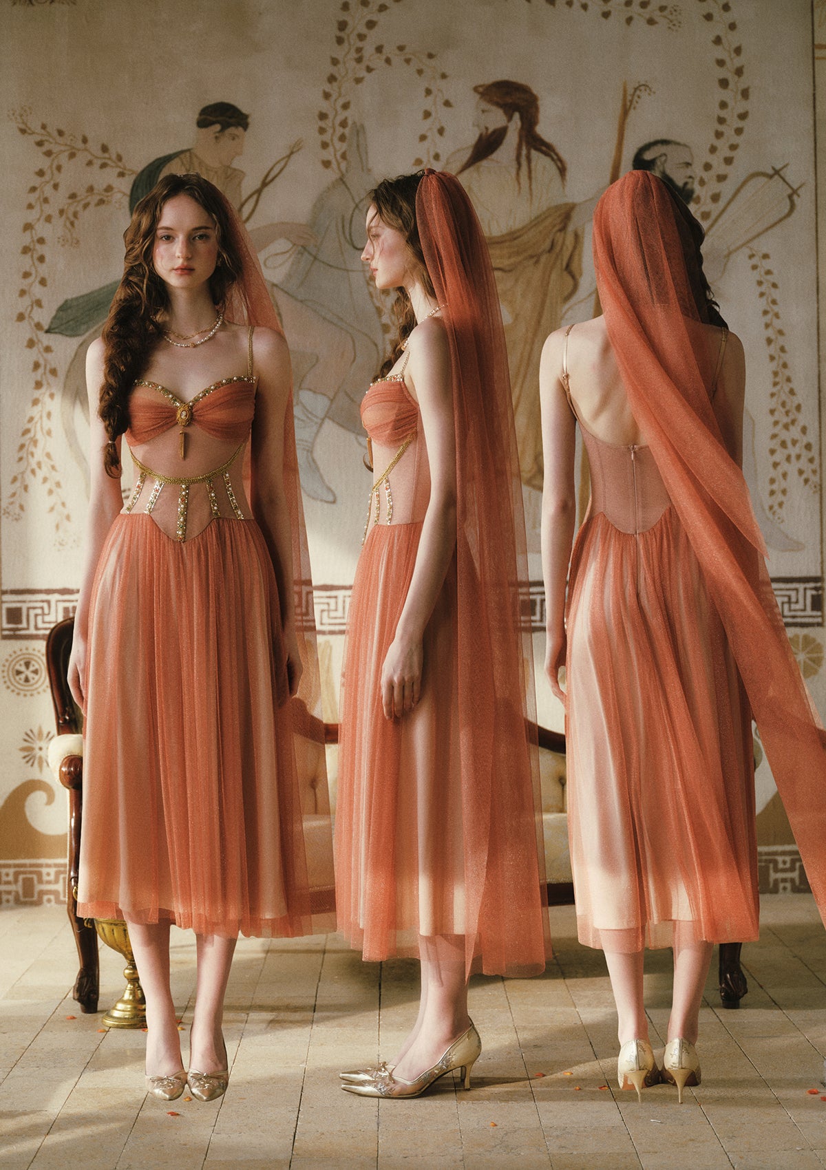 Lacemade ethereal Bridgerton dress for romantic photoshoots - Regencycore style