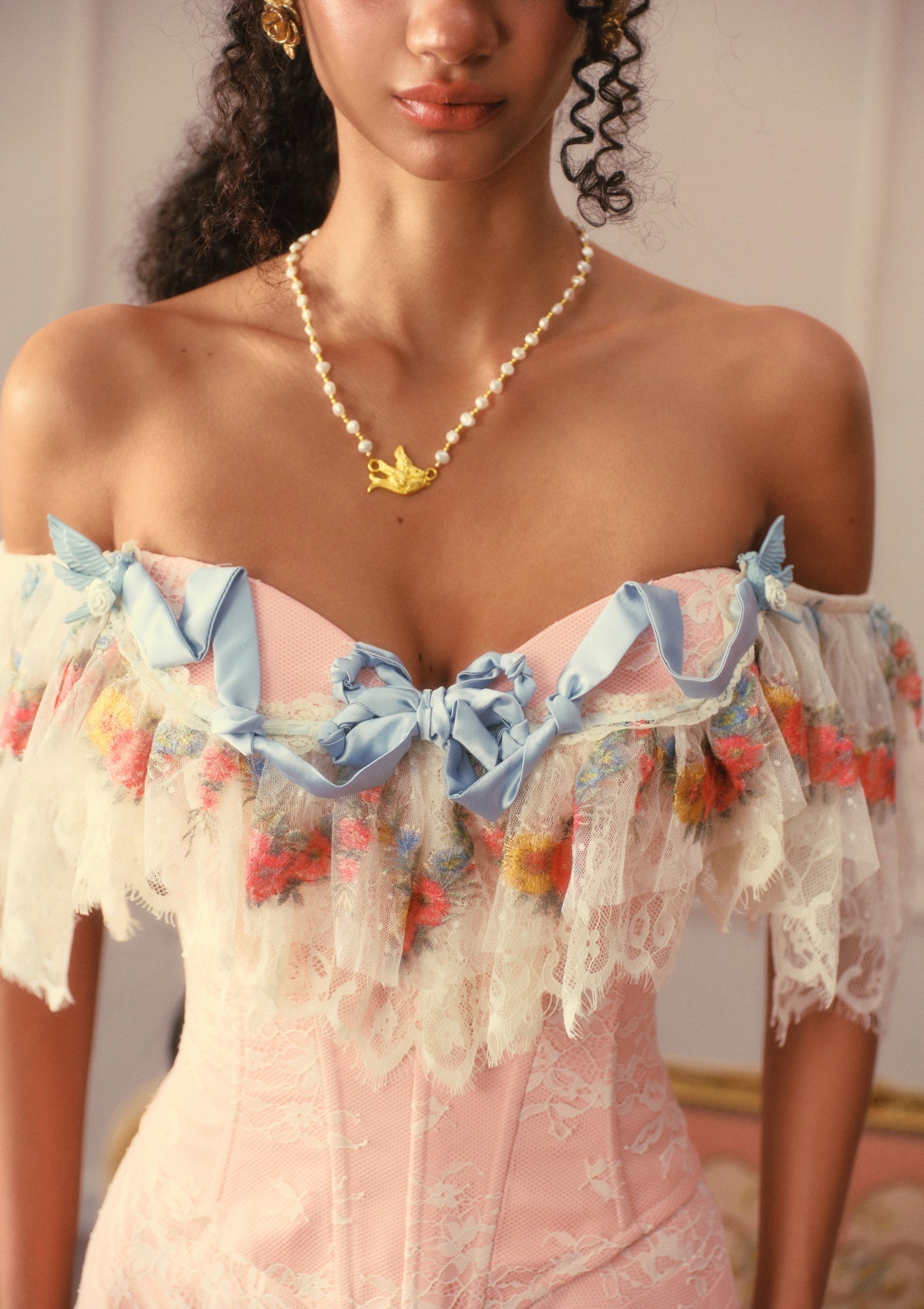 Floral Dreamweave Corset Dress
