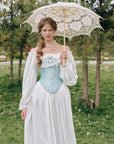 Lacemade "Moonlit Ice Castle" - Vintage style light blue boned corset