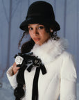 Snow White Rose Puffer Down Jacket
