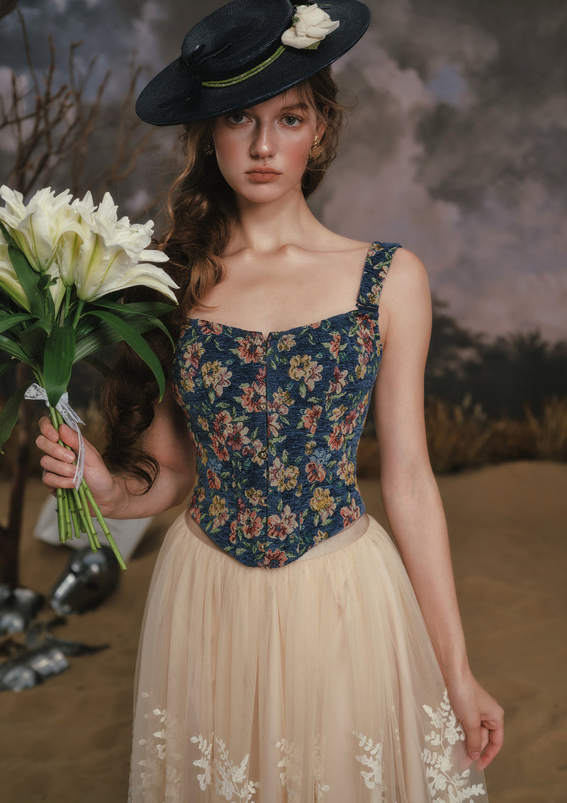 Azure Flower Fair Corset