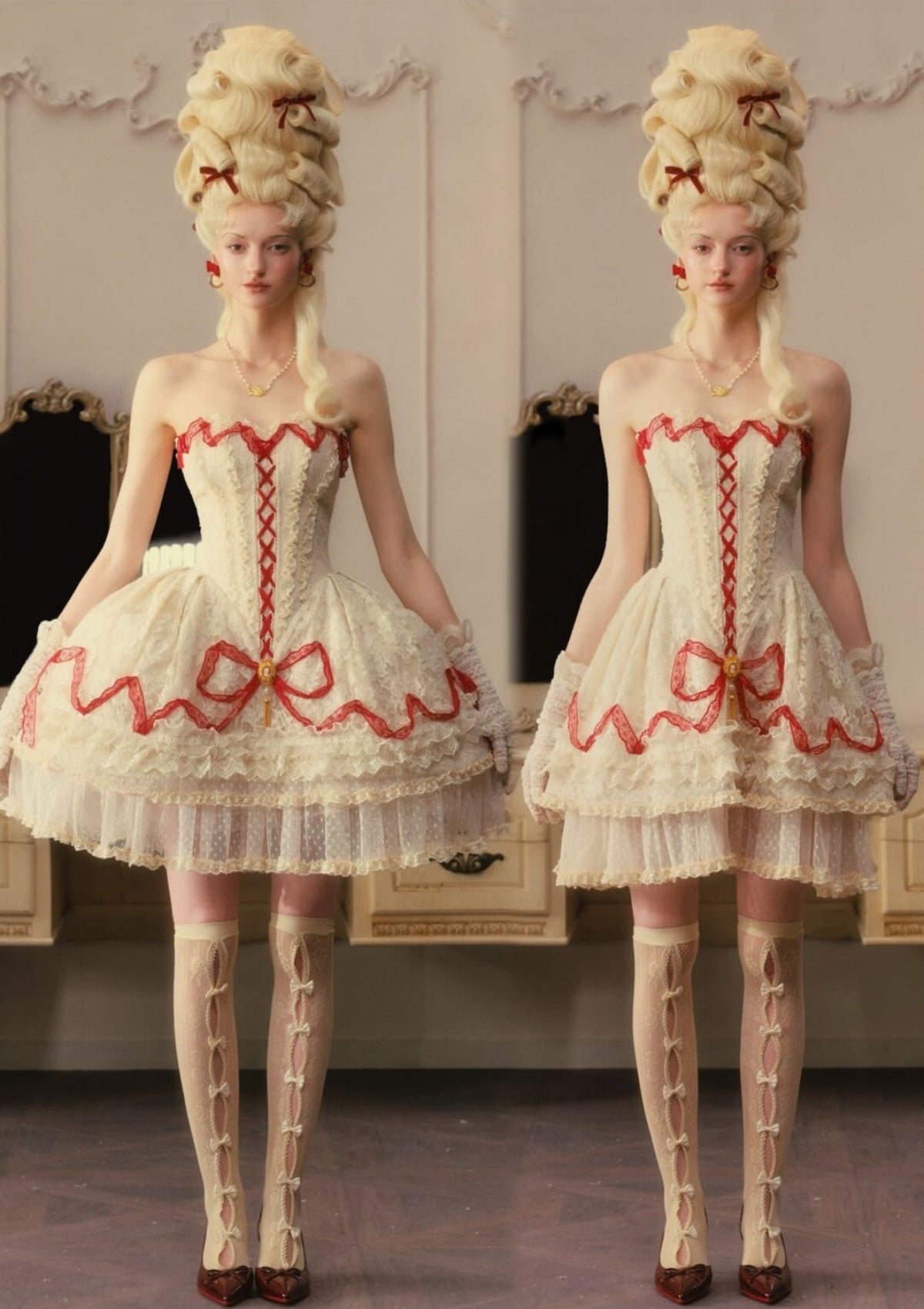 Poem of Bygone Days Puffy Mini Dress