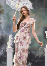 Purple Iris Swayed by Wind Dress