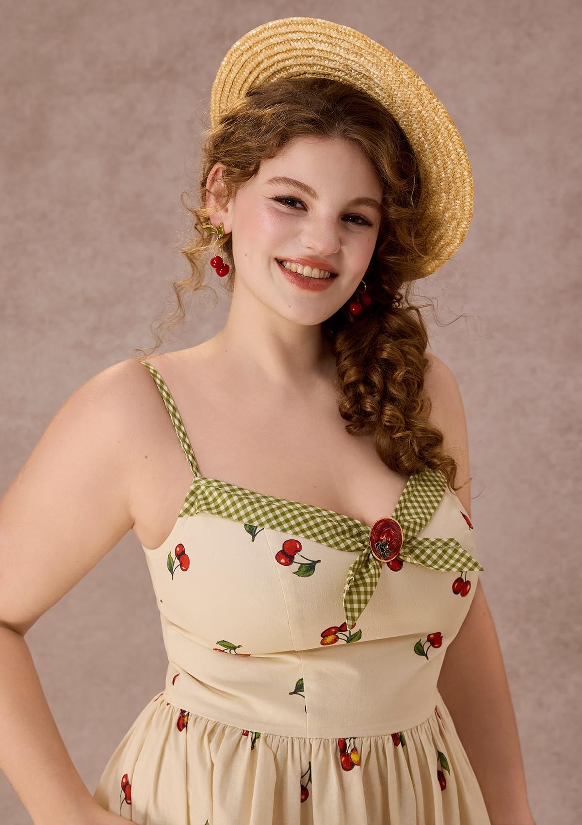 Curve&Plus Wild Cherry Dress（Long）