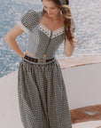 Cottage Girl Diary Navy Top