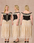 Curve&Plus Midnight Crimson Rose Corset Dress