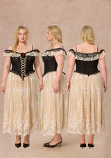 Curve&Plus Midnight Crimson Rose Corset Dress