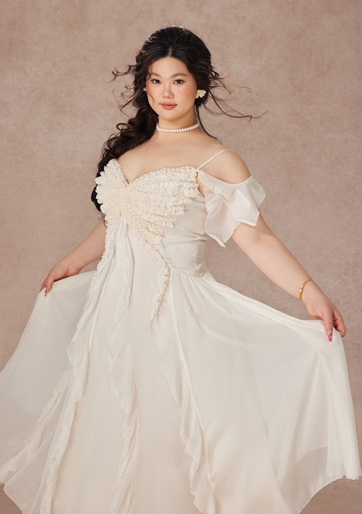 Curve&amp;Plus West Cold Butterfly Dress