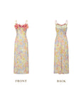 Oil Paint Floral Court Dress