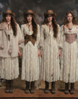 "White Horse Princess" Dress - Front View of White Lace Maxi