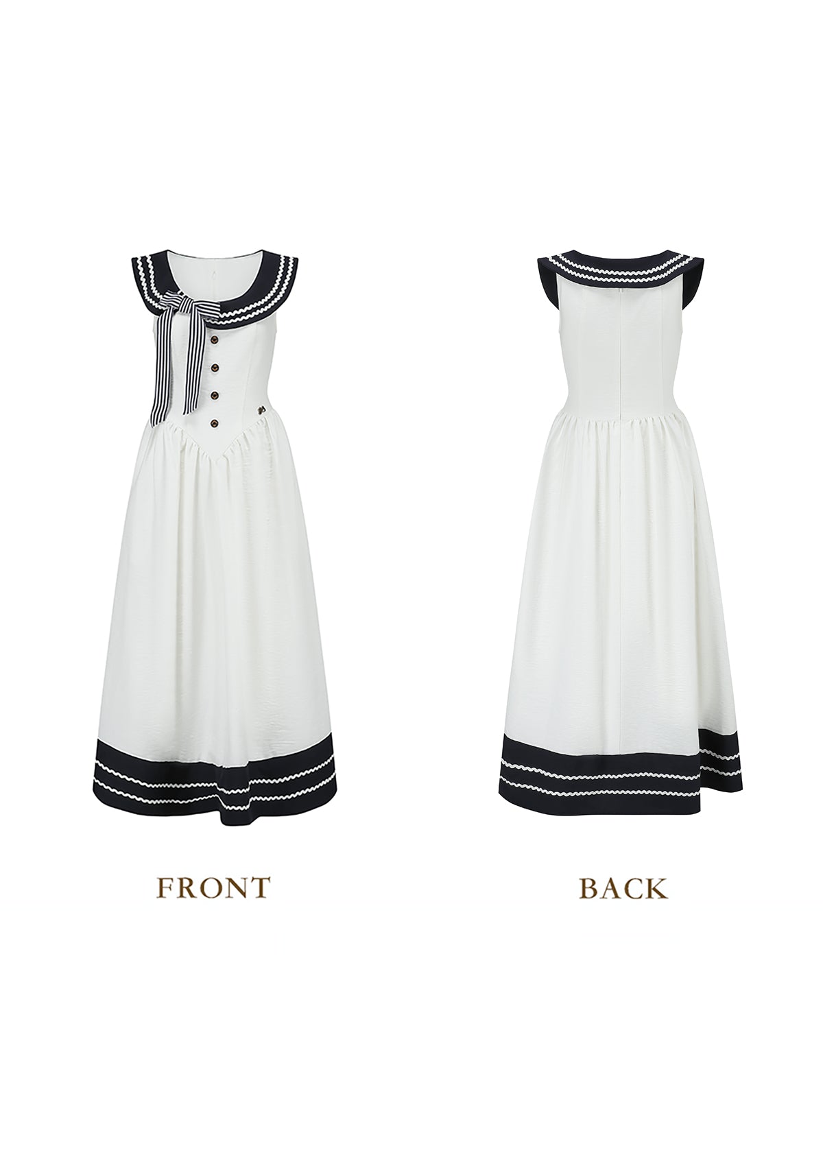 Sailor Love Letter Dress (Navy) In Stock / S