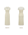 Cream Letter Dress