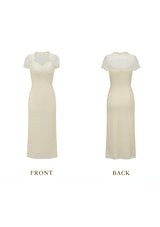 Cream Letter Dress