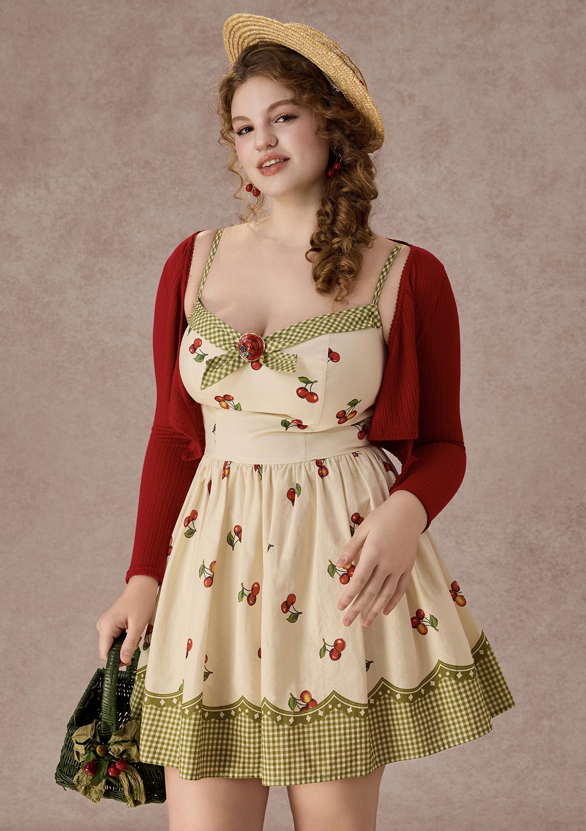 Curve&Plus Wild Cherry Dress（Short）