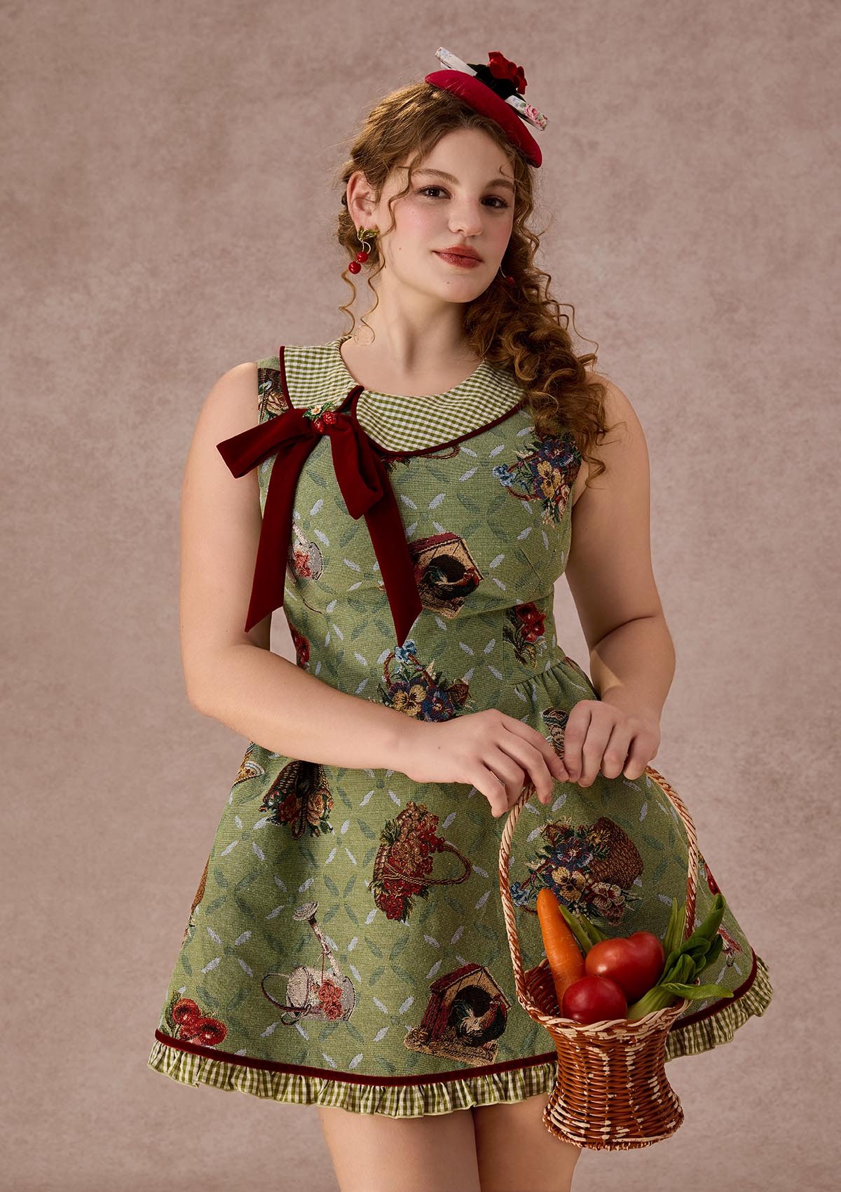 Curve&Plus Berry Basket Dress