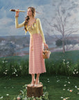 Flower Vine Novel Knit Dress