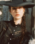 Rose Cape Blouse - Raven