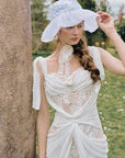 White Begonia Corset Dress