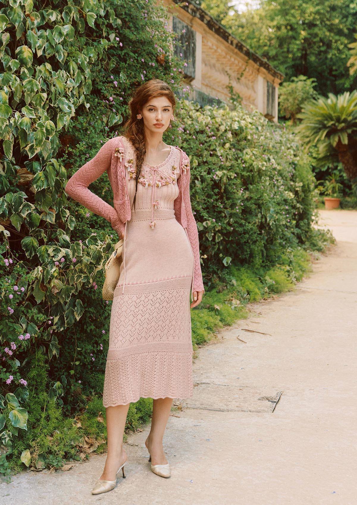 Dewdrop Rose Knit Dress