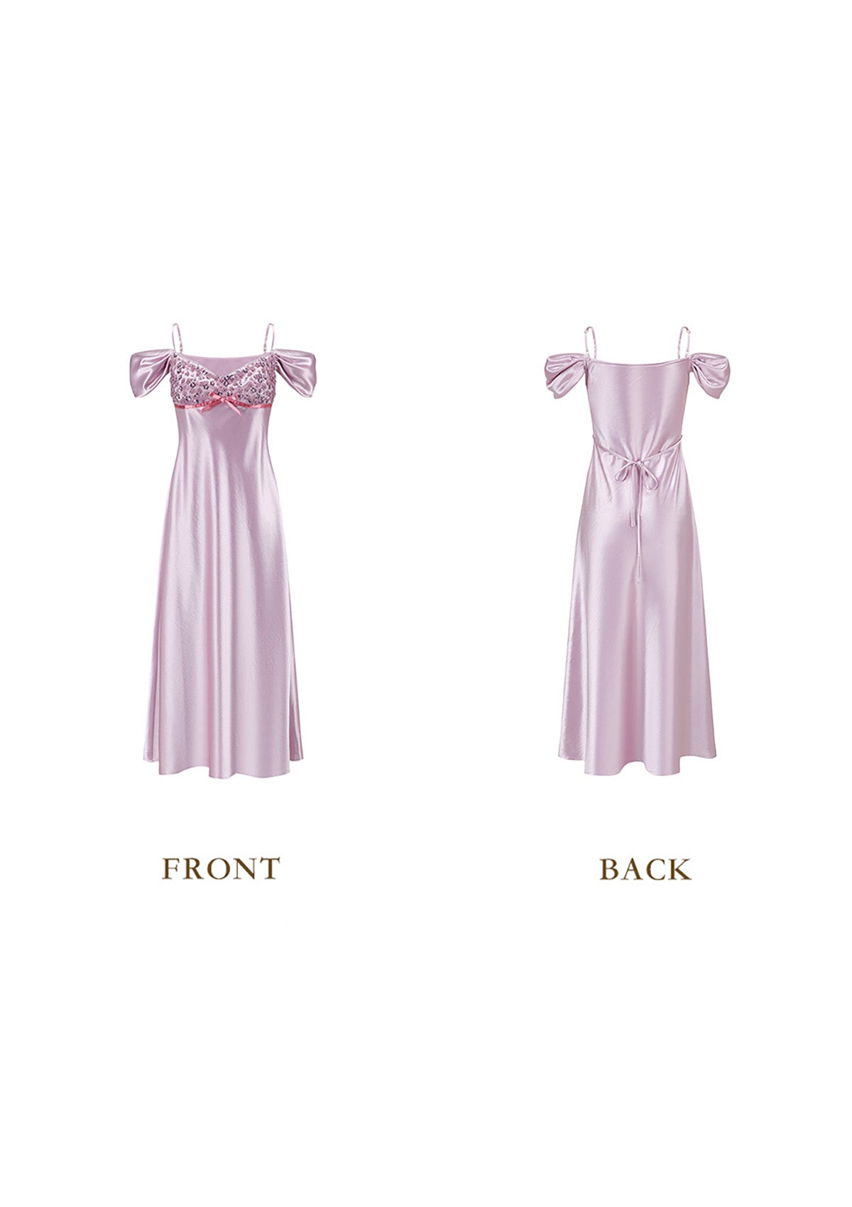 Glazed Purple Satin Dress